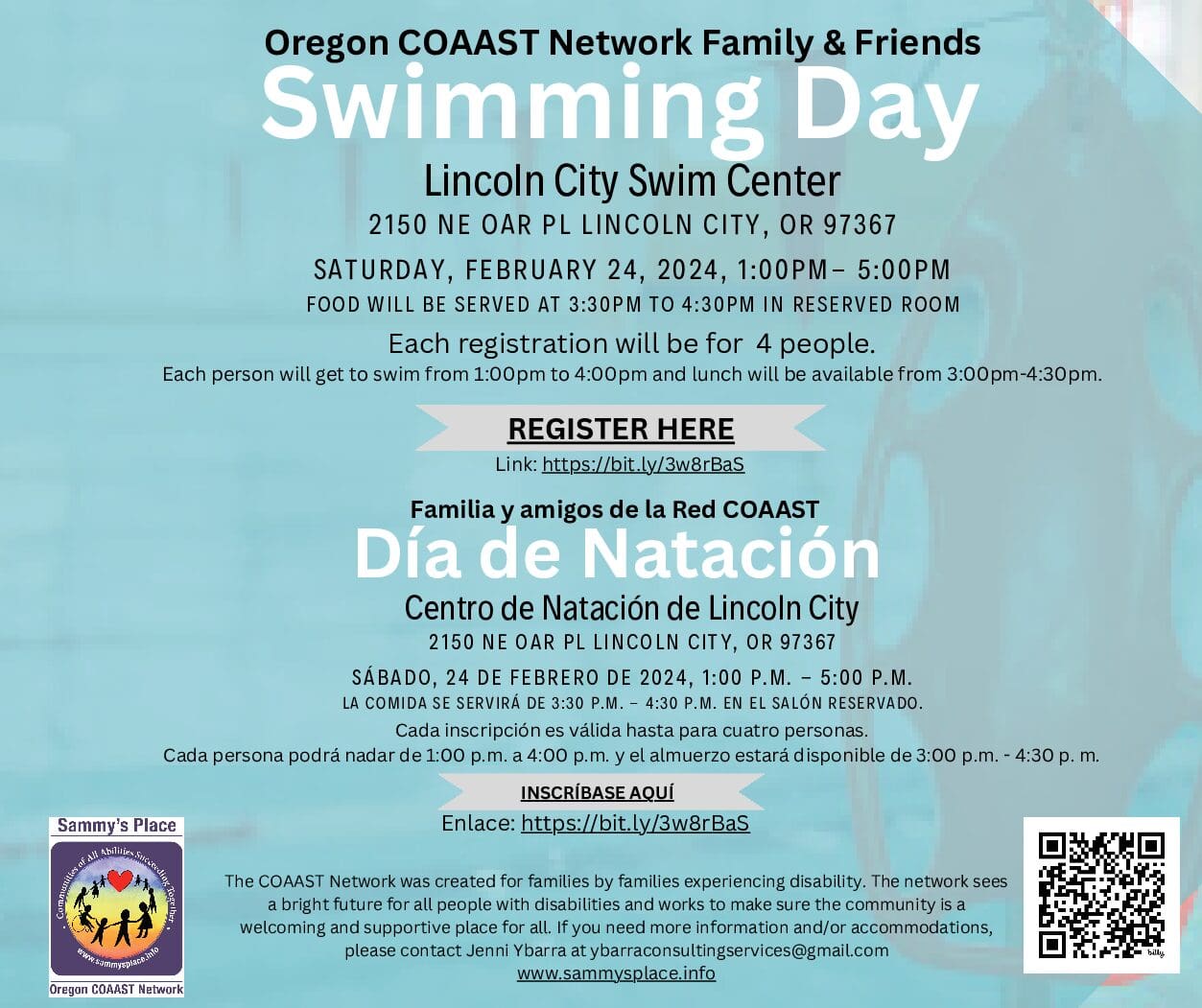 Lincoln County- Lincoln City Swimming Day FREE 2/24
