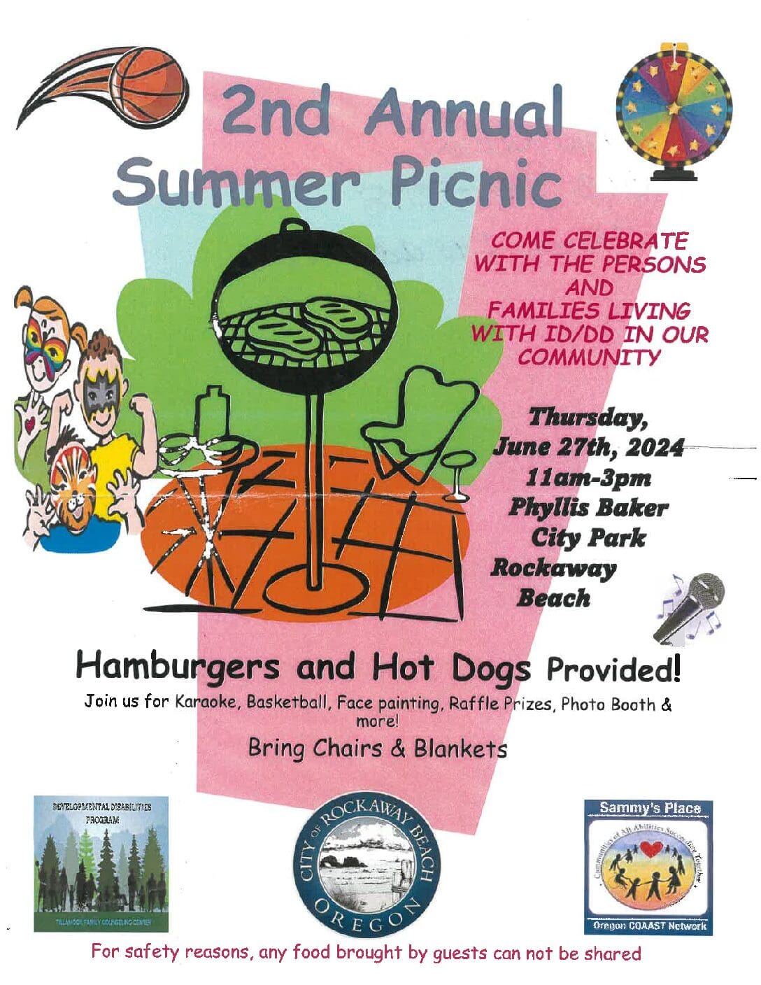 2nd Annual Summer Picnic- 6/27/24